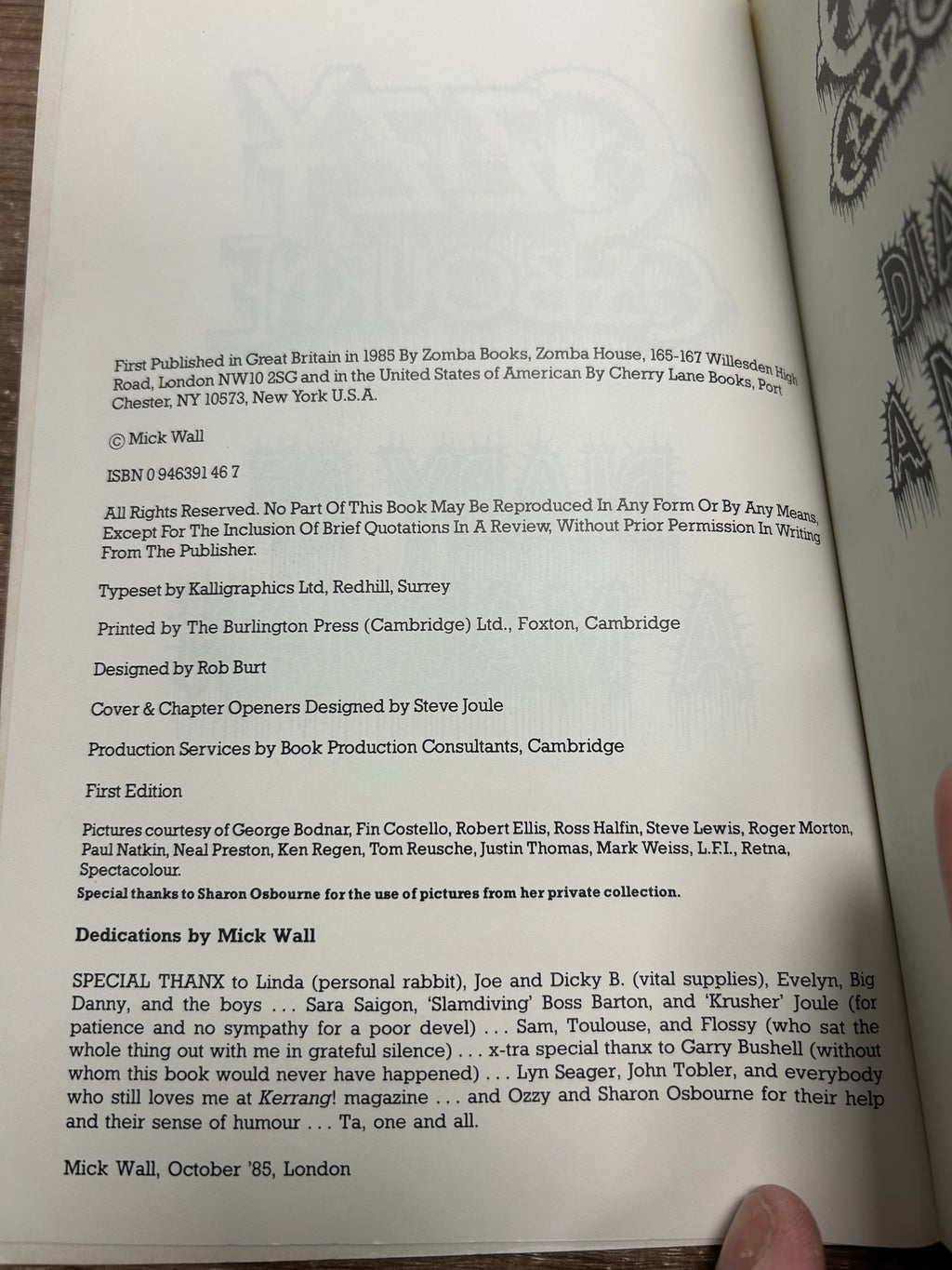 Diary of a madman- Ozzy Osbourne (1985 First Edition). 016