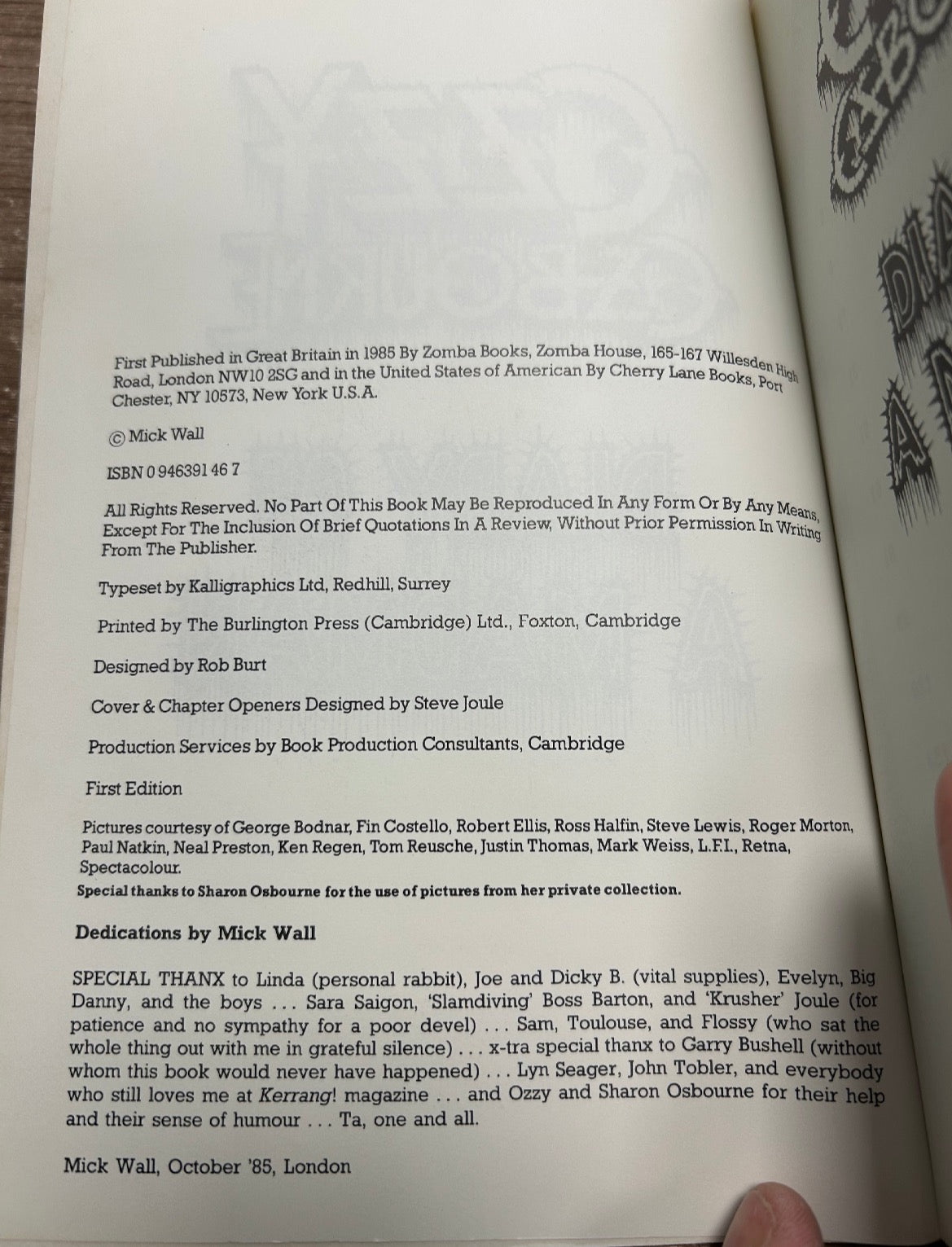 Diary of a madman- Ozzy Osbourne (1985 First Edition). 016