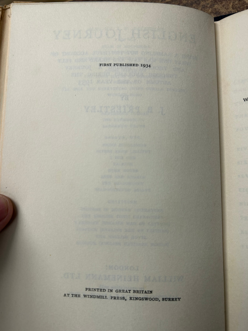 English Journey- J.B.Priestley 1934. (162)